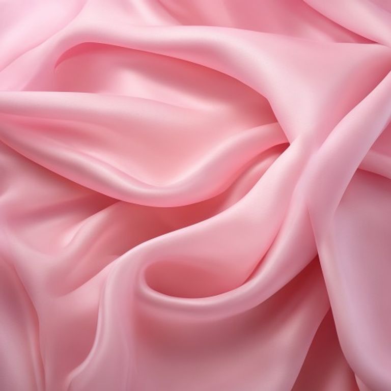 Pink fabric folds macro