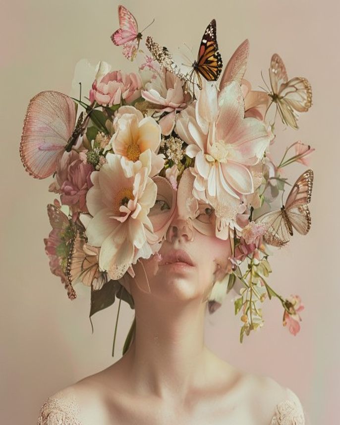 Surreal floral portrait — Creative Studio visual