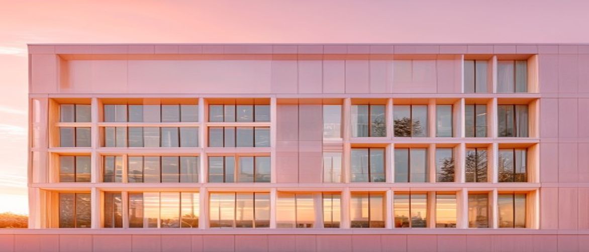 Modern architecture with windows